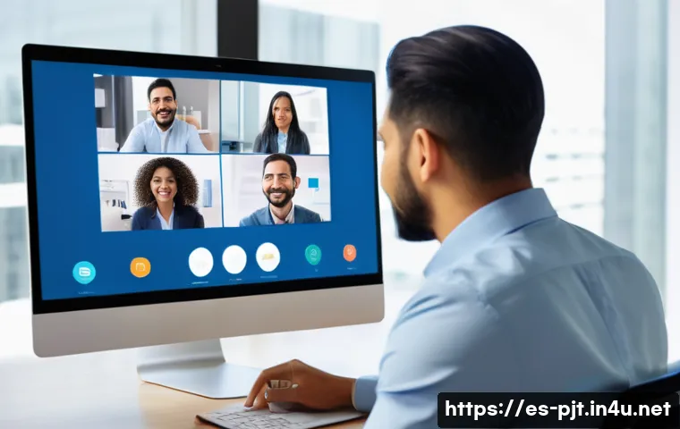 프로젝트 매니저를 위한 경력 상담 사례 - A diverse professional project management team engaged in a dynamic virtual meeting, featuring a His...